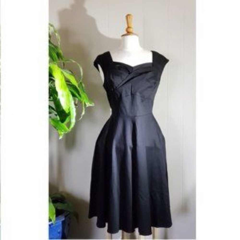 MUXXN Women's 1950s Capshoulder Vintage Wedding Retro Swing Dress NWT Size Large - Picture 10 of 16
